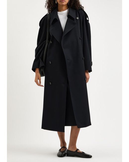 The Row Black Boheme Leather Mary Jane Flats