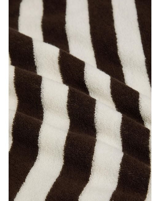 Suzie Kondi Brown Lilo Striped Wide-Leg Terry Trousers