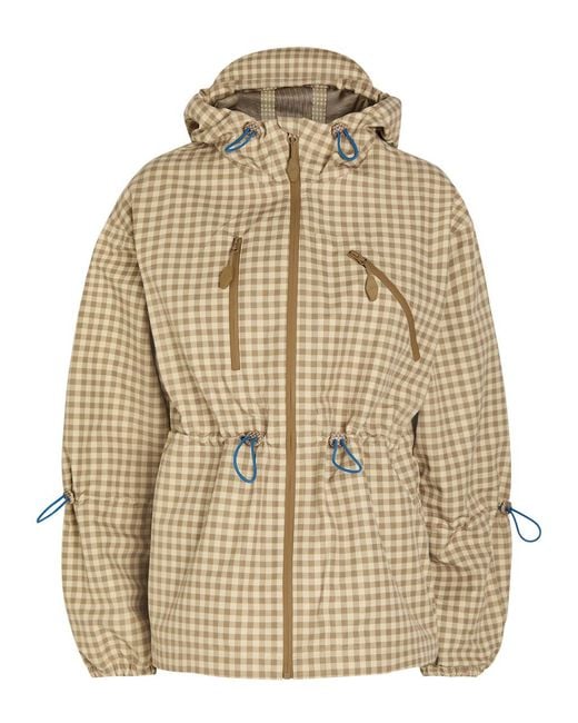 Damson Madder Natural Matlida Gingham Waterproof Raincoat