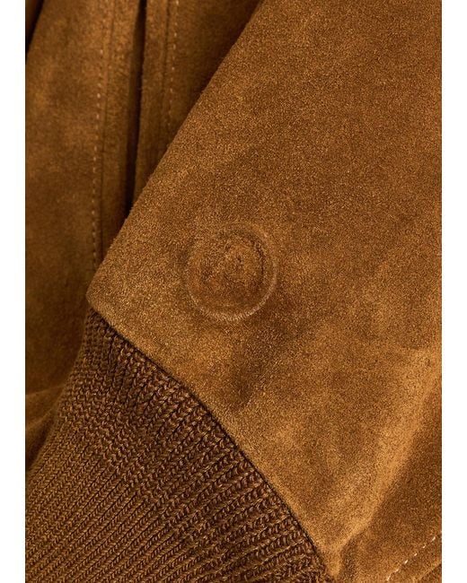 Picante Brown Suede Bomber Jacket for men