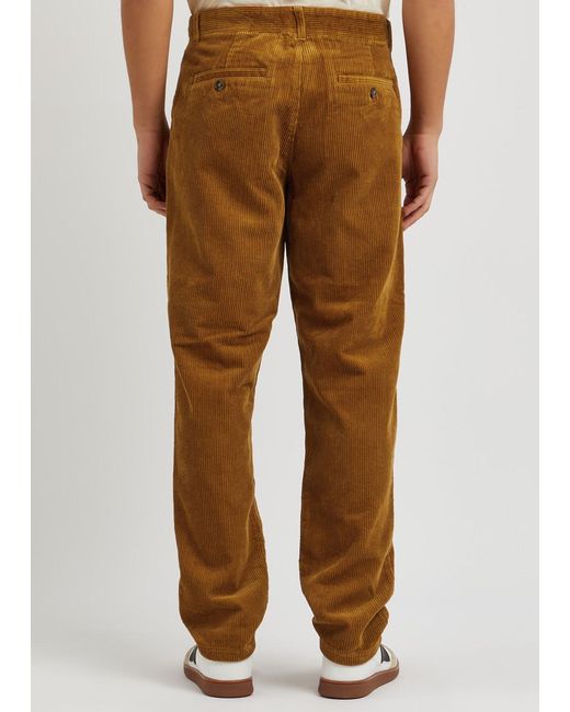 Les Deux Brown Jared Corduroy Tapered-leg Trousers for men