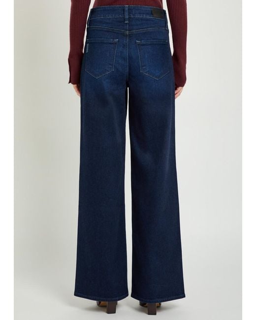 PAIGE Blue Anessa Wide-Leg Jeans