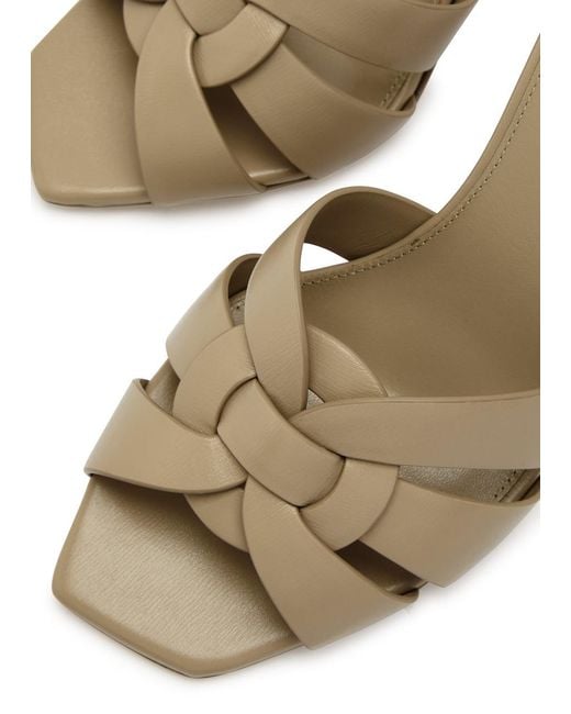 Saint Laurent Metallic Tribute 85 Leather Mules