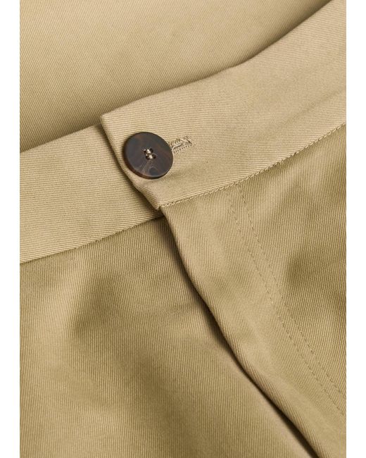 Studio Nicholson Peached Pleated Wide-Leg Cotton-Twill Trousers in