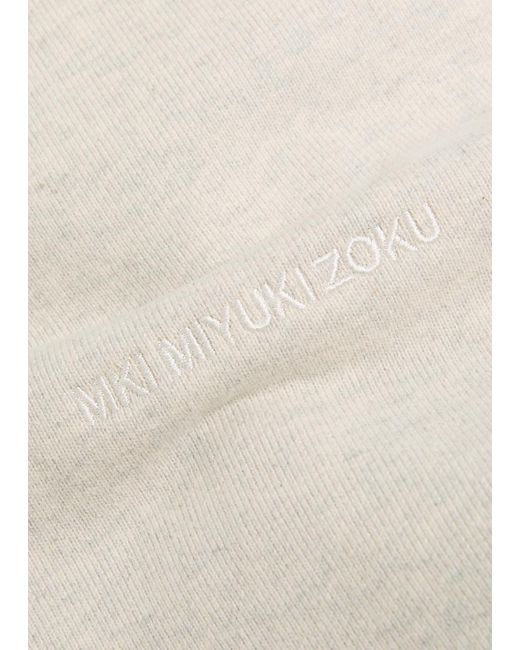 MKI Miyuki-Zoku White Superweight Hooded Cotton Sweatshirt for men