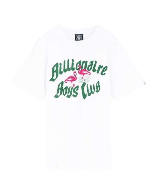 BBCICECREAM Blue Flamingo Logo Cotton T-Shirt for men