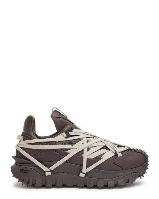 Rick Owens Gray Trailgrip Megalace Leather Sneakers for men