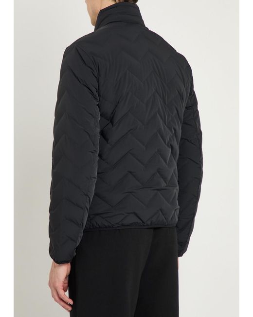 Emporio Armani Black Water-Repellent Padded Stretch-Nylon Jacket for men