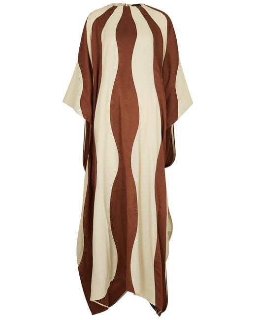 ‎Taller Marmo Synthetic Copacabana Striped Crepe De Chine Kaftan Dress ...