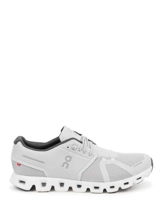 On Running Cloud 5 Glacier Grey Mesh Sneakers in Gray for Men | Lyst