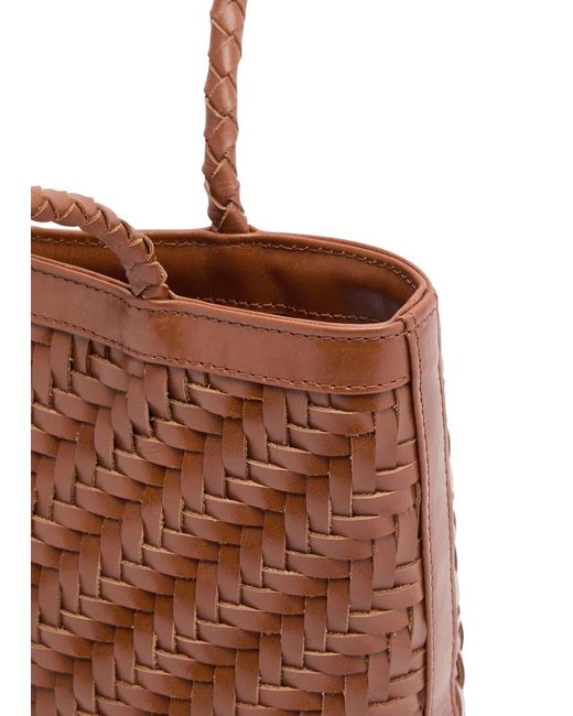 Bembien Brown Ella Woven Leather Tote