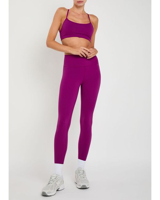 vuori Purple All The Feels Stretch-Jersey Leggings