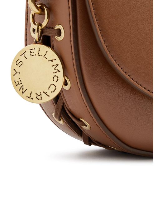 Stella McCartney Brown Lace-up Faux Leather Cross-body Bag