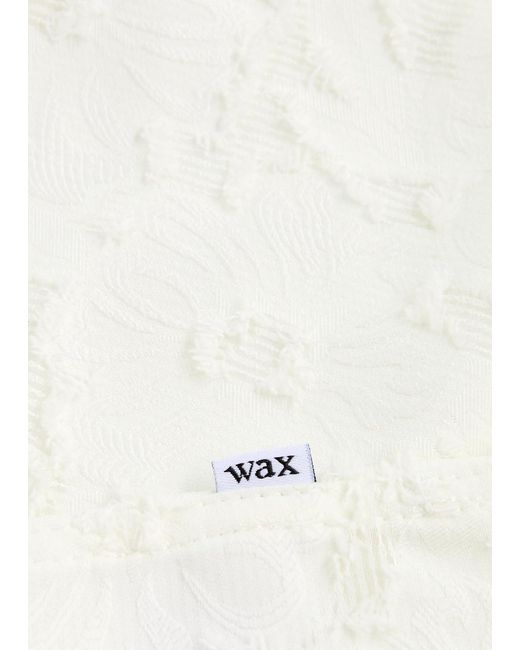 Wax London White Didcot Floral-Jacquard Shirt for men
