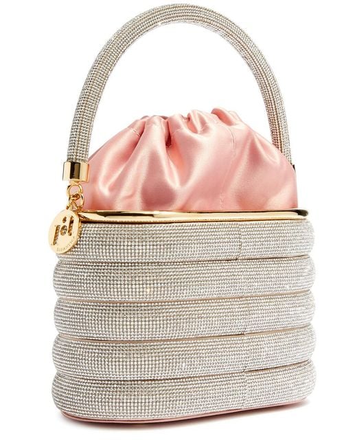 Rosantica Pink Holli Favilla Crystal-embellished Top Handle Bag