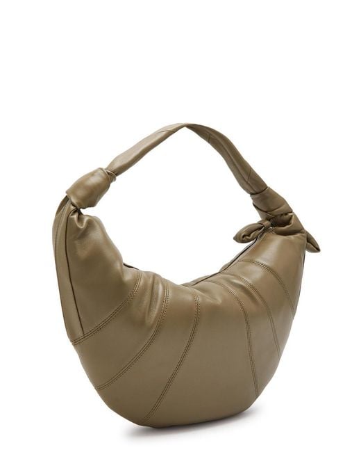Lemaire Metallic Fortune Croissant Leather Shoulder Bag