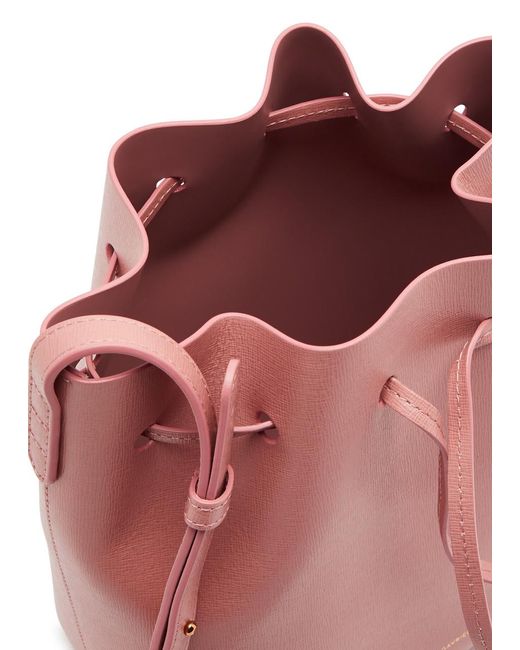 Mansur Gavriel Pink Mini Leather Bucket Bag
