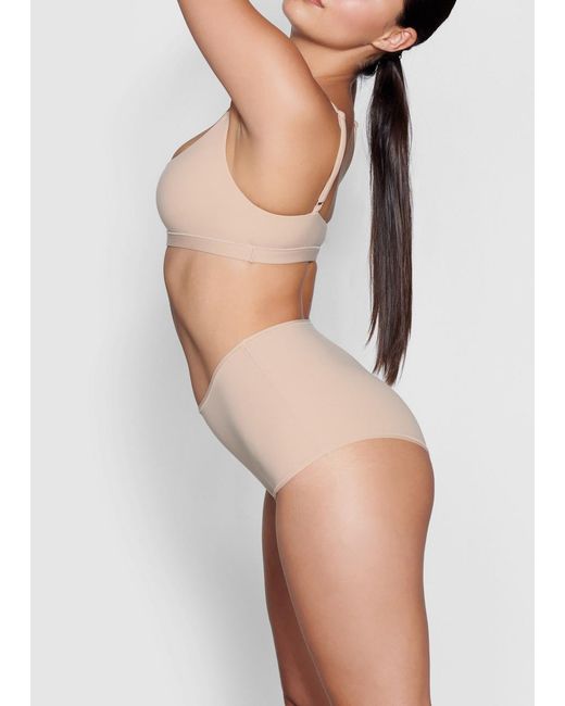 Skims Natural Stretch-Jersey Scoop Bralette