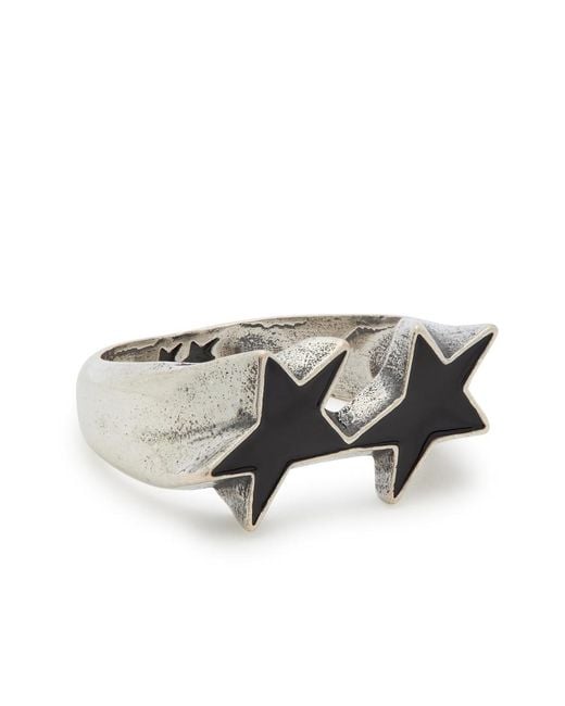 Twojeys Metallic Icon Enamelled Sterling-Plated Ring for men