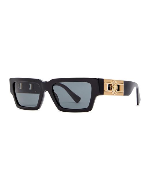 Versace Black Rectangle-frame Sunglasses