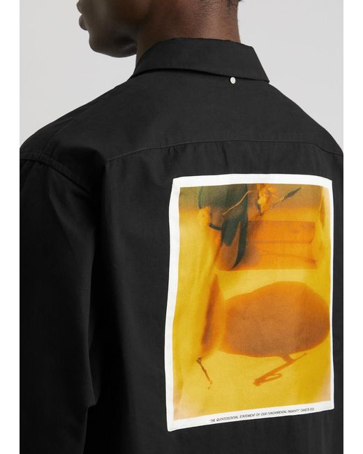 OAMC Black Frame System Cotton-Poplin Shirt for men