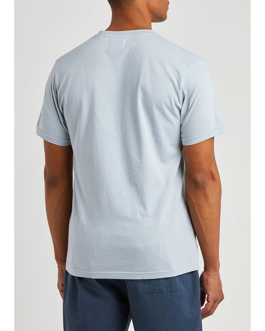 COLORFUL STANDARD Blue Cotton T-Shirt for men