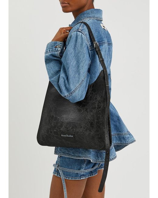 Acne Black Platt Leather Shoulder Bag