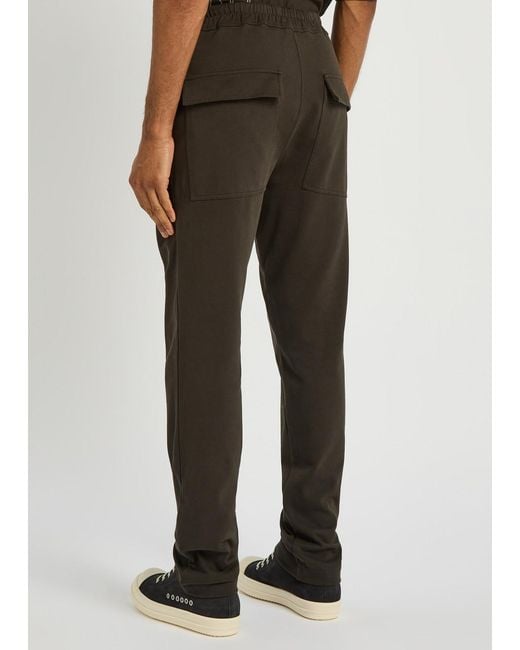 Rick Owens Gray X Moncler Logo-Appliquéd Cotton Sweatpants for men