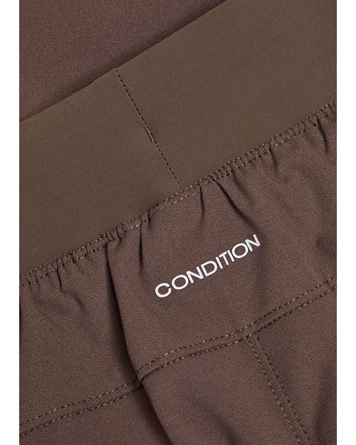 Condition Brown Core Logo Shell Shorts for men