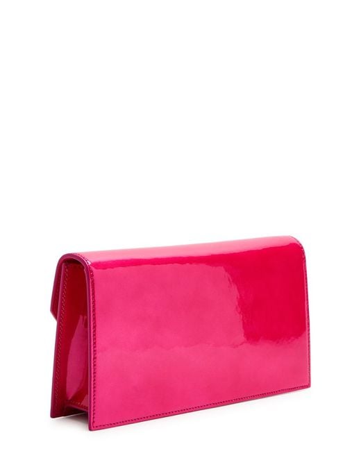 Christian Louboutin Pink Pearlescent Patent Leather Clutch