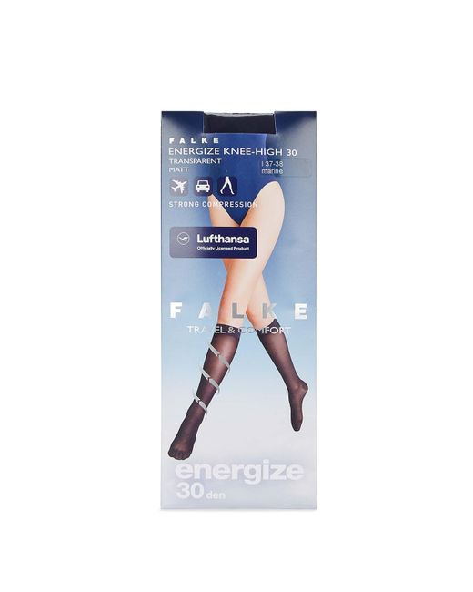 Falke Blue Energize 30 Denier Knee-High Socks