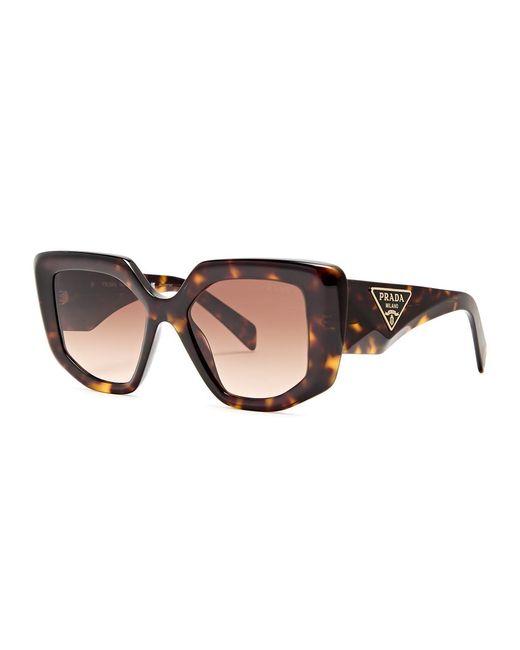 Prada Brown Symbole Square-Frame Sunglasses for men