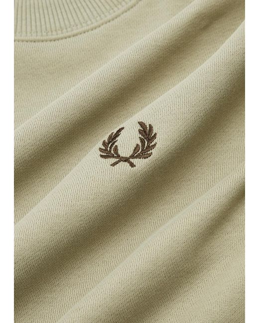 Fred Perry Natural Logo-Embroidered Cotton Sweatshirt for men