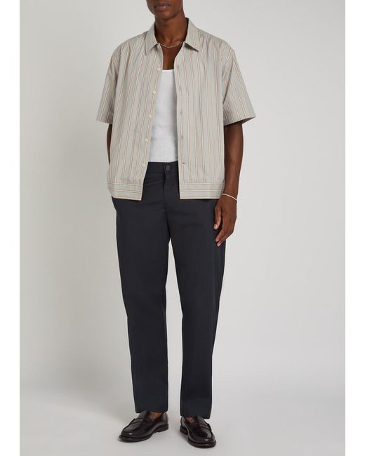 NN07 Blue Brendan Cotton-Blend Trousers for men