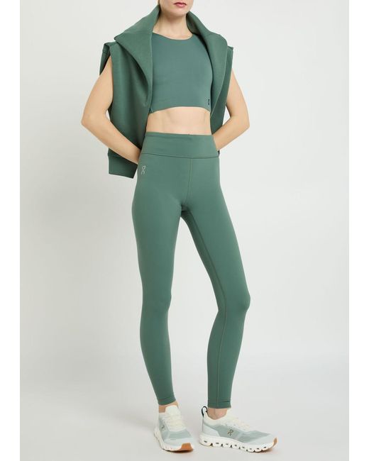 On Shoes Green Core Logo Stretch-Jersey Leggings