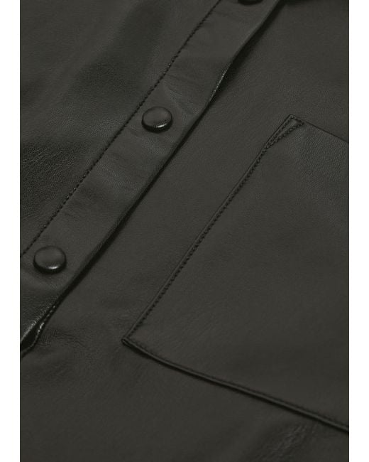 Citizens of Humanity Black Frances Faux Leather Shirt