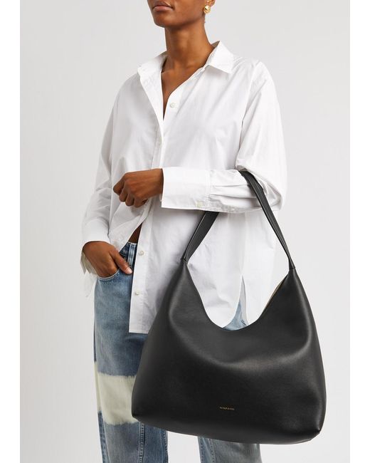 Mansur Gavriel Black Candy Maxi Leather Shoulder Bag