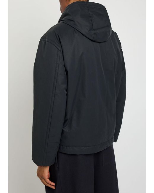 Loewe Black Hooded Padded Cotton-Blend Jacket for men