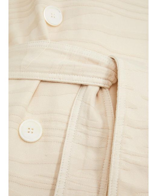 Missoni Natural Belted Cotton-jacquard Trench Coat