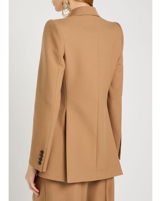 Chloé Natural Double-Breasted Wool Blazer