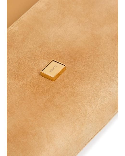 Khaite Brown Audrey Suede Clutch