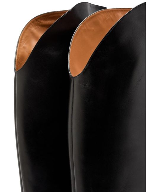 Paris Texas Black Gaia 60 Leather Knee-High Boots