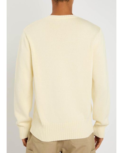 Givenchy Natural Logo-Embroidered Cotton Jumper for men