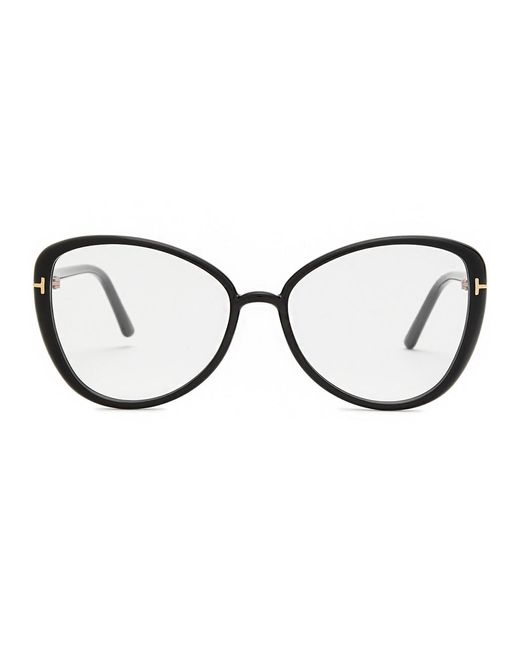 Tom Ford Black Oversized Optical Glasses, Optical Glasses, , Signature T Insert