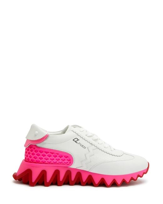 Christian Louboutin Pink Loubishark Donna Leather Sneakers