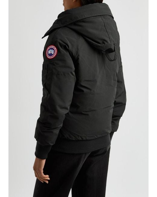 Canada Goose Black Chilliwack Hooded Shell Bomber Jacket