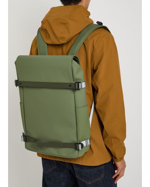 Rains Green Otg Waterproof Backpack for men