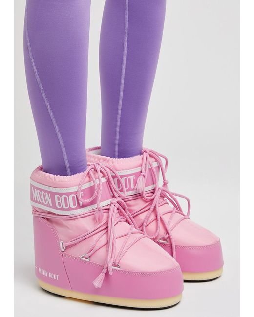 Moon Boot Pink Icon Padded Nylon Snow Boots