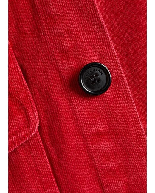 Nili Lotan Red Leroy Denim Jacket