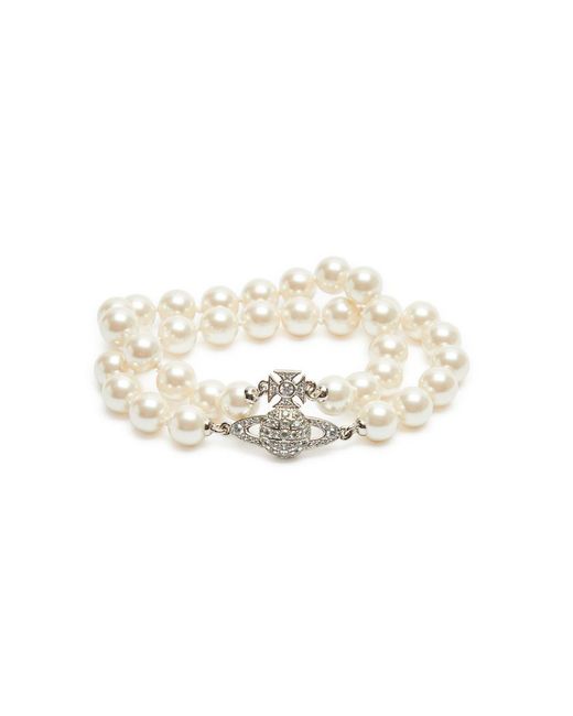 Vivienne Westwood White Graziella Orb-embellished Bracelet